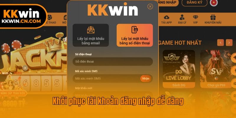 Khôi phục tài khoản đăng nhập dễ dàng